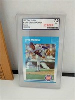 Graded Fleer Greg Maddoux Rookie Card
