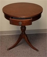 Round Mahogany End Table by Mersman