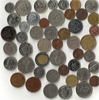 BAG OF FOREIGN COINS