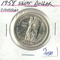 CANADIAN 1958 SILVER DOLLAR
