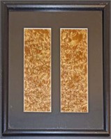 Framed Pair of Embroidery