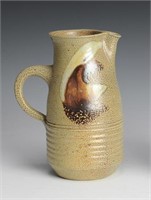 Signed Ceramic Stoneware Art Pottery Pitcher