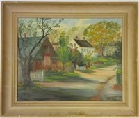 Peter Koster Oil on Board Landscape with House