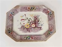 Ironstone Ceramic Serving Platter Indian Pattern