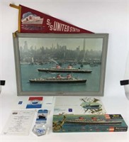 Lot of SS United States Ocean Liner Memorabilia
