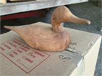 Long Tailed Wooden Duck Decoy