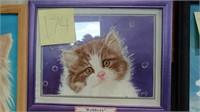 "Bubbles" Cat Painting