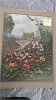 Flowers And Butterfly Scene Painting