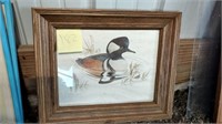 Duck In Water Painting