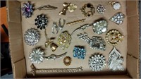 Flat of brooches and pins