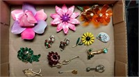 Flat of brooches and pins