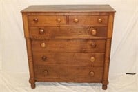 1830's Southern Walnut Chest w/ curly maple