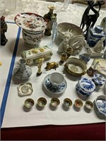 Group Of Oriental China Figurines Etc As Shown