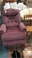 Reclinging Armchair in Pink Draylon