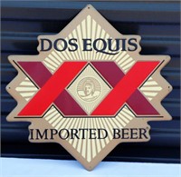 Dos Equis Metal Beer Sign Like New