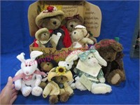 10 boyd bears stuffed animals in boyds bear box