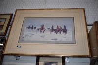 Large Framed Charles Russell Print "Lost in a