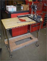 Work Table on Casters w/ Dremel Drill Press and