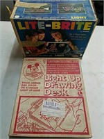 Vintage Lite-Brite and Light Up Drawing Desk