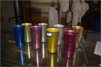 Set of Eight Vtg Aluminum Cups
