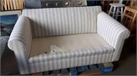 Striped Fabric Love Seat (Cushions Coming)