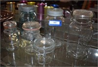 Vtg Glass Canning Jars