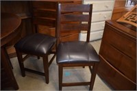 Pair of Pub-Height Barstool Dining Chairs