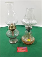 Pair Oil Lamps