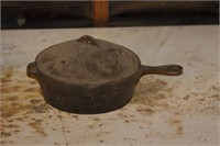 LARGE CAST IRON PAN WITH LID