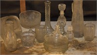 BOX LOT: ASSORTED CLEAR GLASSWARE