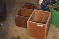 (2) WOODEN BOXES/ CRATES