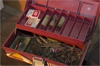 TACKLE BOX FILLED WITH AMMO & ASSORTED RIFLE