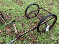 VINTAGE 2 WHEEL CART (NEEDS TO BE REFLOORED)