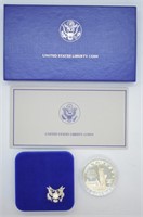 PROOF LIBERTY SILVER DOLLAR W BOX PAPERS