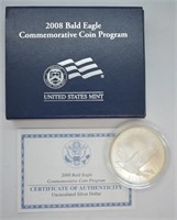 BALD EAGLE SILVER DOLLAR W BOX PAPERS