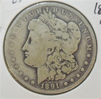 1891 O MORGAN DOLLAR  VG