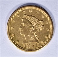1851-O $2.50 GOLD LIBERTY BU RARE