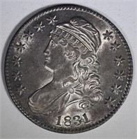 1831 CAPPED BUST HALF DOLLAR  AU/BU