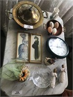 Lot of Misc, Incl Dishes & Clock