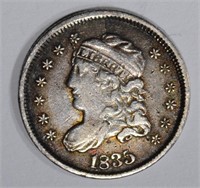 1835 CAPPED BUST HALF DIME, VF