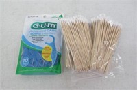 GUM Eez-Thru Flossers Mint w/Vit E & Fluoride