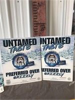 2- Untamed taste Husky tobacco tin signs