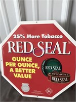 2 Red Seal tobacco tin sign