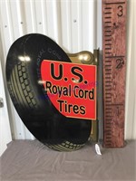 U.S.Royal Cord Tires double sided porcelain sign