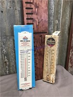 2 thermometers Amoco & Standard