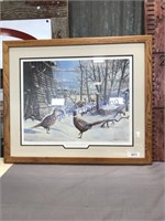 Weathered Wood and Feathers framed print