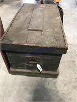 Wood trunk w/trays inside