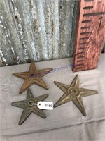 Cast iron stars, set of 3
