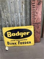 Badger Bunk Feeder tin sign