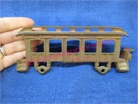 antique iron toy caboose piece (7-inch long)